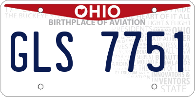 OH license plate GLS7751