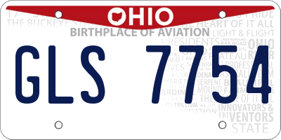 OH license plate GLS7754