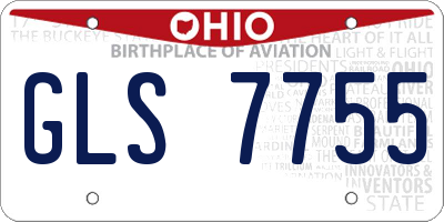 OH license plate GLS7755