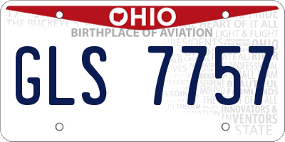 OH license plate GLS7757