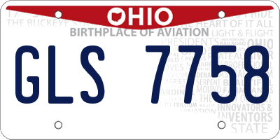 OH license plate GLS7758