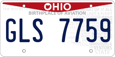 OH license plate GLS7759