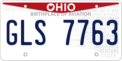 OH license plate GLS7763
