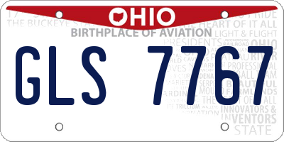 OH license plate GLS7767