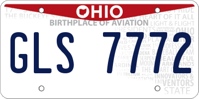 OH license plate GLS7772