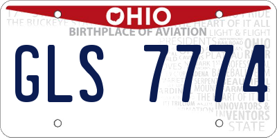 OH license plate GLS7774