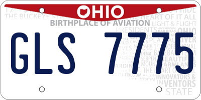 OH license plate GLS7775