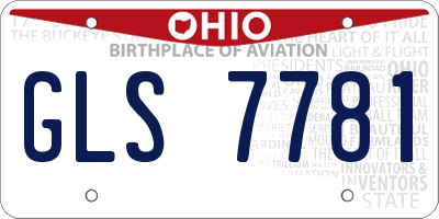 OH license plate GLS7781