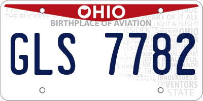 OH license plate GLS7782