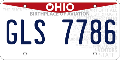 OH license plate GLS7786