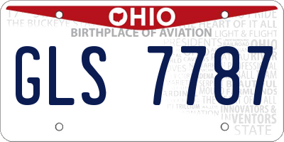 OH license plate GLS7787