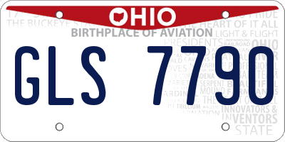 OH license plate GLS7790