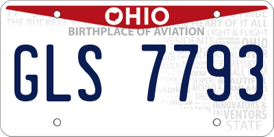OH license plate GLS7793