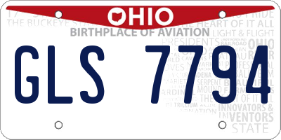 OH license plate GLS7794