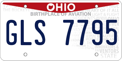 OH license plate GLS7795