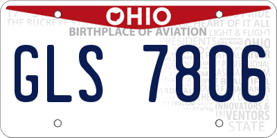 OH license plate GLS7806