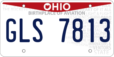 OH license plate GLS7813