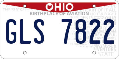 OH license plate GLS7822