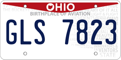 OH license plate GLS7823