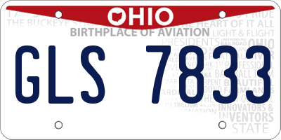 OH license plate GLS7833
