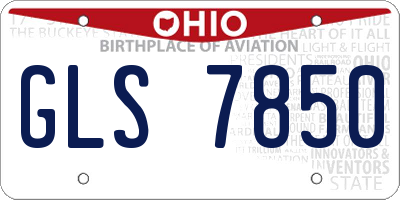 OH license plate GLS7850