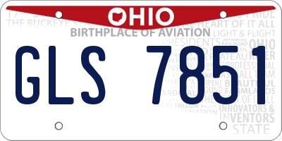 OH license plate GLS7851