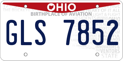 OH license plate GLS7852