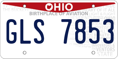 OH license plate GLS7853