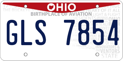 OH license plate GLS7854