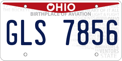 OH license plate GLS7856