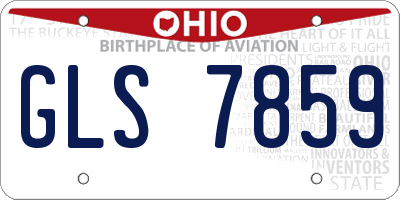 OH license plate GLS7859