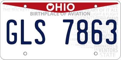 OH license plate GLS7863