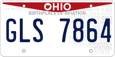 OH license plate GLS7864