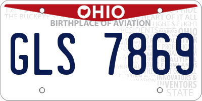 OH license plate GLS7869