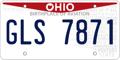 OH license plate GLS7871