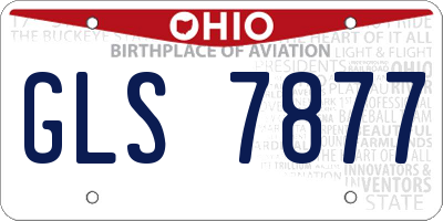 OH license plate GLS7877