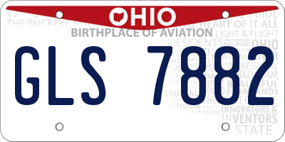 OH license plate GLS7882