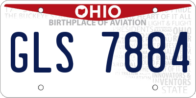 OH license plate GLS7884