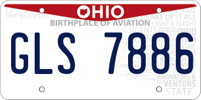 OH license plate GLS7886