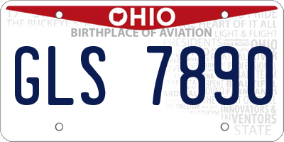 OH license plate GLS7890