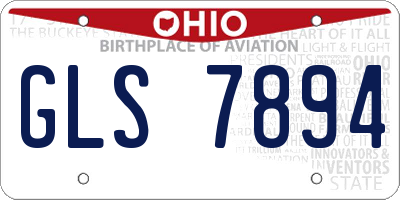 OH license plate GLS7894