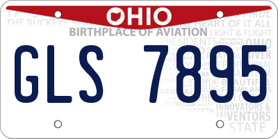 OH license plate GLS7895