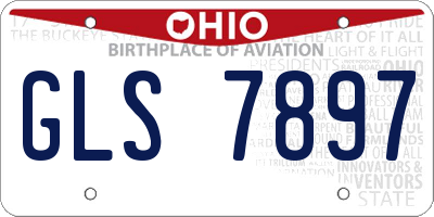 OH license plate GLS7897
