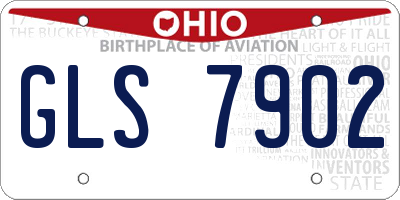 OH license plate GLS7902