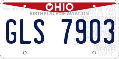 OH license plate GLS7903