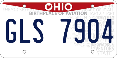 OH license plate GLS7904