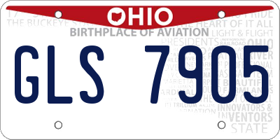 OH license plate GLS7905