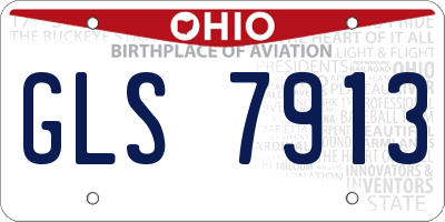 OH license plate GLS7913