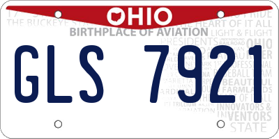 OH license plate GLS7921