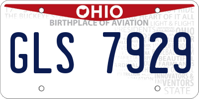 OH license plate GLS7929
